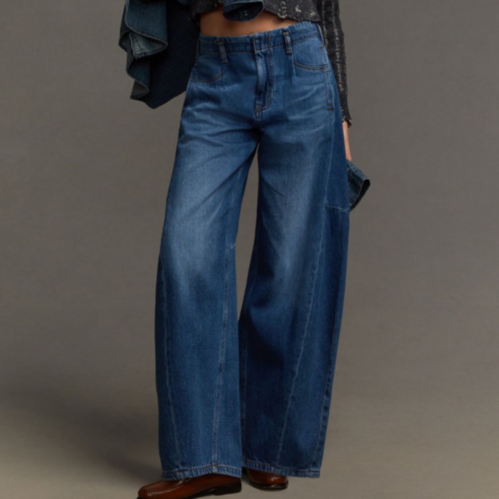 Pilcro relaxed barrel jeans full length